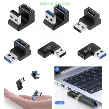 Đầu nối USB Ador 3.0 90 độ dọc Trái phải Lên xuống - Bộ chuyển góc cạnh 41.689₫