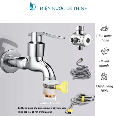 Đầu nối vòi lọc nước silicon đa năng màu trắng 21mm dùng cho dây cấp nước, dây sen - giá 20.320, giảm còn 16.000
