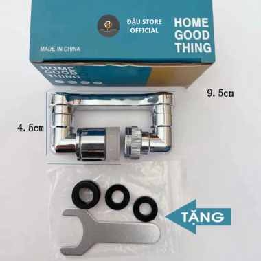 Đầu Nối Vòi Nước Inox Thông Minh Xoay 1.080 - 2 Chế Độ, Giá Ưu Đãi 40.000 VNĐ Cho Bồn Rửa