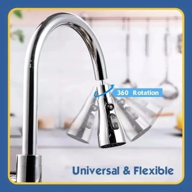 Đầu nối vòi nước tăng áp - Đầu vòi loe 2 chế độ với nút bật tắt tiện lợi, giảm giá 86.000₫