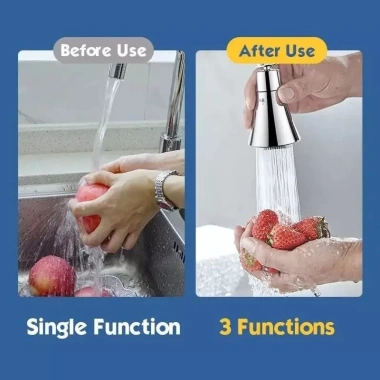 Đầu nối vòi nước tăng áp - Đầu vòi loe 2 chế độ với nút bật tắt tiện lợi, giảm giá 86.000₫