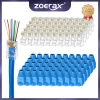 Đầu nối ZoeRax Cat6 RJ45 50 gói, bốt giảm căng thẳng cho cáp Ethernet trong suốt
