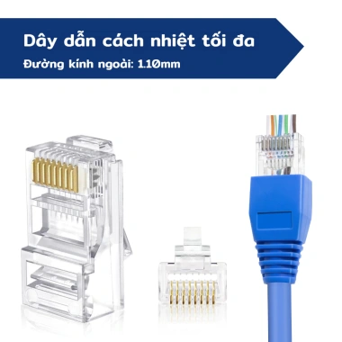 Đầu nối ZoeRax Cat6 RJ45 50 gói, bốt giảm căng thẳng cho cáp Ethernet trong suốt 2 Đầu nối ZoeRax Cat6 RJ45 50 gói, bốt giảm căng thẳng cho cáp Ethernet trong suốt 2
