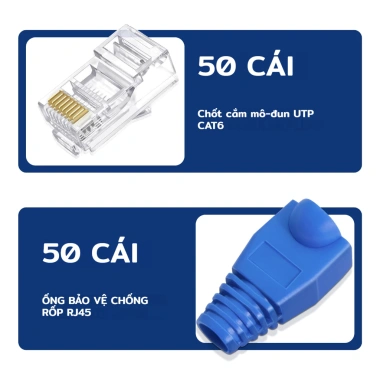 Đầu nối ZoeRax Cat6 RJ45 50 gói, bốt giảm căng thẳng cho cáp Ethernet trong suốt 3 Đầu nối ZoeRax Cat6 RJ45 50 gói, bốt giảm căng thẳng cho cáp Ethernet trong suốt 3