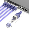Đầu nối ZoeRax RJ45 Cat8 bảo vệ, vỏ kim loại kẽm, tương thích Cat7 Cat6A 3