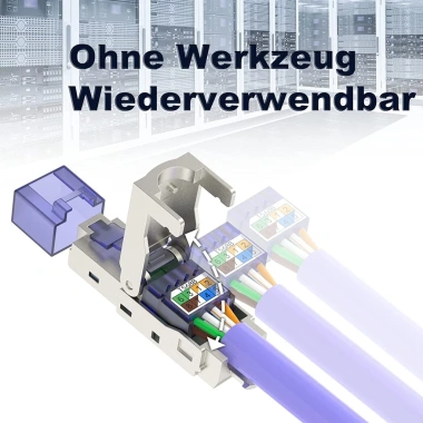 Đầu nối ZoeRax RJ45 Cat8 bảo vệ, vỏ kim loại kẽm, tương thích Cat7 Cat6A 4 Đầu nối ZoeRax RJ45 Cat8 bảo vệ, vỏ kim loại kẽm, tương thích Cat7 Cat6A 4