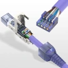 Đầu nối ZoeRax RJ45 Cat8 bảo vệ, vỏ kim loại kẽm, tương thích Cat7 Cat6A 6