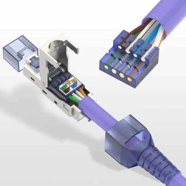 Đầu nối ZoeRax RJ45 Cat8 bảo vệ, vỏ kim loại kẽm, tương thích Cat7 Cat6A 6 Đầu nối ZoeRax RJ45 Cat8 bảo vệ, vỏ kim loại kẽm, tương thích Cat7 Cat6A 6