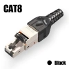 Đầu nối ZoeRax RJ45 Cat8 bảo vệ, vỏ kim loại kẽm, tương thích Cat7 Cat6A 12