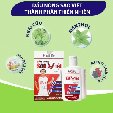 Dầu Nóng Sao Việt Fobelife 100ml - Xoa Bóp Bong Gân, Giảm Đau Nhức Xương Khớp, 95k