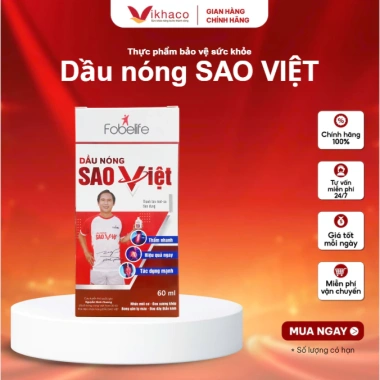 Dầu Nóng Sao Việt Fobelife N2 60ml - Xoa Bóp Bong Gân, Giảm Đau Xương Khớp, 65.000₫