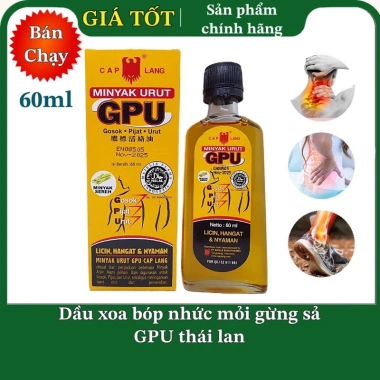 Dầu Nóng Xoa Bóp Indonesia GPU 60ml - Giảm Đau, Thư Giãn Nhanh, Giá 49.999đ