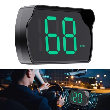 Đầu ô tô HUD hiển thị tốc độ GPS KMH MPH - Màn hình kỹ thuật số, giá ưu đãi 173k