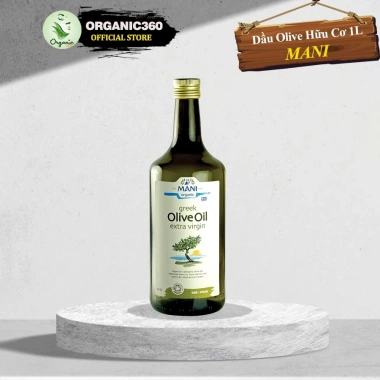Dầu Olive Ép Lạnh Hữu Cơ MANI Organic Extra Virgin 250ml-500ml-1L - Giá ưu đãi 398.000 VND, giàu chất chống oxy hoá