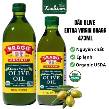 Dầu Olive Hữu Cơ Bragg 473/946ml USDA Organic XanhSam Natural & Organic - Giá chỉ 332.000₫ Dầu Olive Hữu Cơ Bragg 473/946ml USDA Organic XanhSam Natural & Organic - Giá chỉ 332.000₫