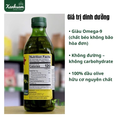 Dầu Olive Hữu Cơ Bragg 473/946ml USDA Organic XanhSam Natural & Organic - Giá chỉ 332.000₫ 7 Dầu Olive Hữu Cơ Bragg 473/946ml USDA Organic XanhSam Natural & Organic - Giá chỉ 332.000₫ 7