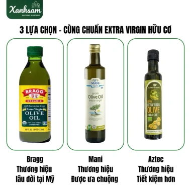 Dầu Olive Hữu Cơ Bragg 473/946ml USDA Organic XanhSam Natural & Organic - Giá chỉ 332.000₫ 9 Dầu Olive Hữu Cơ Bragg 473/946ml USDA Organic XanhSam Natural & Organic - Giá chỉ 332.000₫ 9
