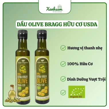 Dầu Olive Hữu Cơ Bragg 473/946ml USDA Organic XanhSam Natural & Organic - Giá chỉ 332.000₫ 14 Dầu Olive Hữu Cơ Bragg 473/946ml USDA Organic XanhSam Natural & Organic - Giá chỉ 332.000₫ 14