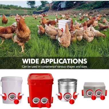 Đầu ống máng ăn đỏ viền trắng thiết kế dây nắp và thanh chống rơi, chống chuột bọ, chịu nhiệt, chỉ 40.000 VND 7