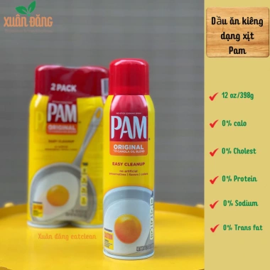 Dầu Pam ăn kiêng 0 calo chai 12 oz hạt cải dạng xịt - Eatclean, gym, healthy, CHÍNH HÃNG, giá 217.500 VND