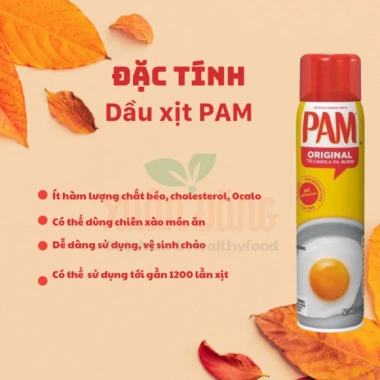 Dầu Pam ăn kiêng 0 calo chai 12 oz hạt cải dạng xịt - Eatclean, gym, healthy, CHÍNH HÃNG, giá 217.500 VND