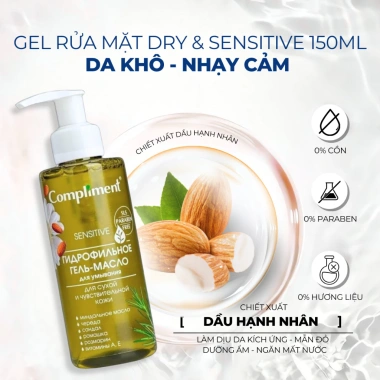 Dầu rửa mặt Compliment No Problem 150ml - Không khô, giảm mụn da dầu nhạy cảm
