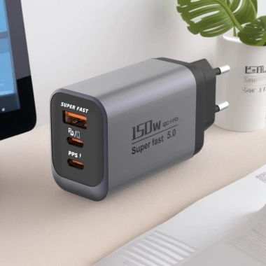 Đầu sạc 150W đa cổng du lịch EU US UK - Siêu nhanh, thông minh, 173.577 VND