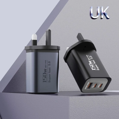 Đầu sạc 150W đa cổng du lịch EU US UK - Siêu nhanh, thông minh, 173.577 VND