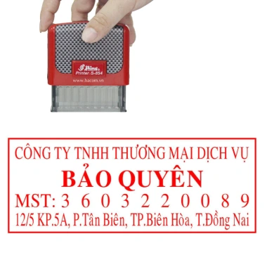 Dấu Shiny S224 KT 22x58mm - Khắc Tên Công Ty, Mã Thuế, Địa Chỉ, 2-5 Dòng, Giá 175k 3 Dấu Shiny S224 KT 22x58mm - Khắc Tên Công Ty, Mã Thuế, Địa Chỉ, 2-5 Dòng, Giá 175k 3