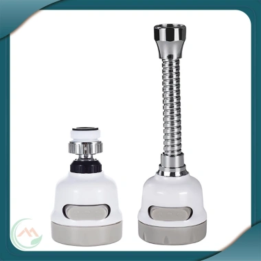 Đầu tăng áp 3 chế độ phun cho vòi bồn rửa, xoay 360 độ màu trắng sữa giá 30.000₫