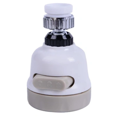 Đầu tăng áp 3 chế độ phun cho vòi bồn rửa, xoay 360 độ màu trắng sữa giá 30.000₫