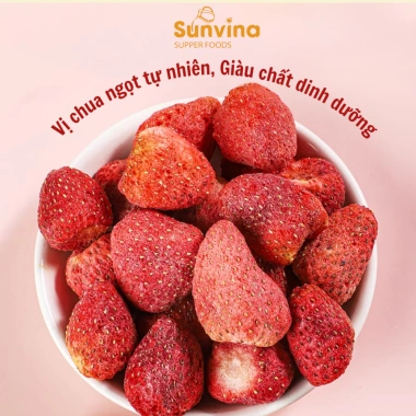 Dâu tây sấy giòn SUNVINA 50g không chất bảo quản, không chiên dầu - Snack DASATA giảm còn 69.000đ