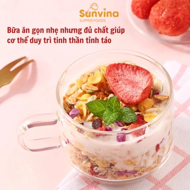 Dâu tây sấy giòn SUNVINA 50g không chất bảo quản, không chiên dầu - Snack DASATA giảm còn 69.000đ