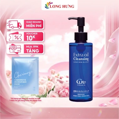 Dầu tẩy trang Cure Extra Oil Cleansing 200ml - Làm sạch sâu, dưỡng ẩm, giá chỉ 359.000₫