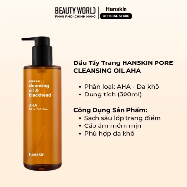Dầu Tẩy Trang Hanskin Cleansing Oil 300ml - Sạch Sâu, Giảm Mụn Đầu Đen, 600k 4 Dầu Tẩy Trang Hanskin Cleansing Oil 300ml - Sạch Sâu, Giảm Mụn Đầu Đen, 600k 4
