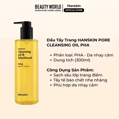 Dầu Tẩy Trang Hanskin Cleansing Oil 300ml - Sạch Sâu, Giảm Mụn Đầu Đen, 600k 5 Dầu Tẩy Trang Hanskin Cleansing Oil 300ml - Sạch Sâu, Giảm Mụn Đầu Đen, 600k 5