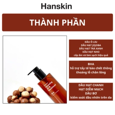 Dầu Tẩy Trang Hanskin Cleansing Oil 300ml - Sạch Sâu, Giảm Mụn Đầu Đen, 600k 7 Dầu Tẩy Trang Hanskin Cleansing Oil 300ml - Sạch Sâu, Giảm Mụn Đầu Đen, 600k 7