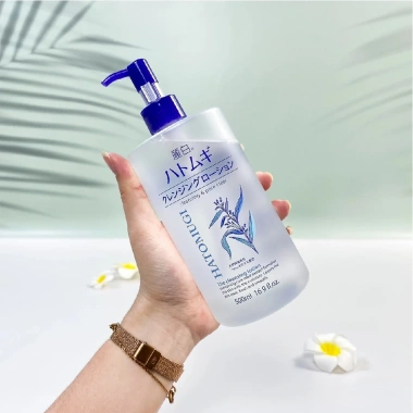 Dầu tẩy trang Ý Dĩ Hatomugi Kumano Reihaku 500ml - Làm sạch sâu, dưỡng ẩm, giá 189k 3
