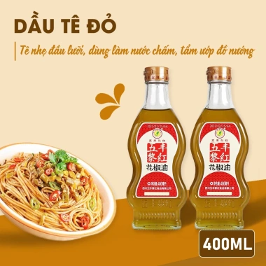 Dầu tê đỏ Tứ Xuyên 400ml - Dầu hoa tiêu đỏ cay, kích thích vị giác, tăng hương vị món ăn - Giá chỉ 25.000 VND 10