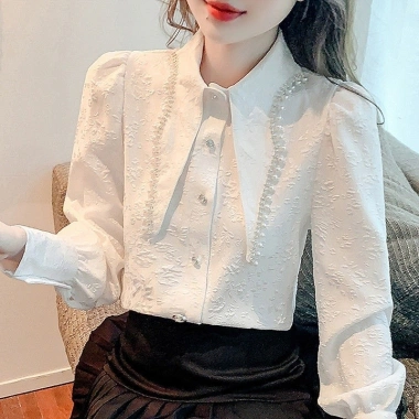 Đầu Thu Nữ Pháp Ngọt Ngào – Áo Sơ Mi Trắng Cổ Phồng Dài Tay, Giá 288.567₫ 6 Đầu Thu Nữ Pháp Ngọt Ngào – Áo Sơ Mi Trắng Cổ Phồng Dài Tay, Giá 288.567₫ 6