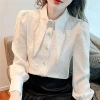 Đầu Thu Nữ Pháp Ngọt Ngào – Áo Sơ Mi Trắng Cổ Phồng Dài Tay, Giá 288.567₫ 9