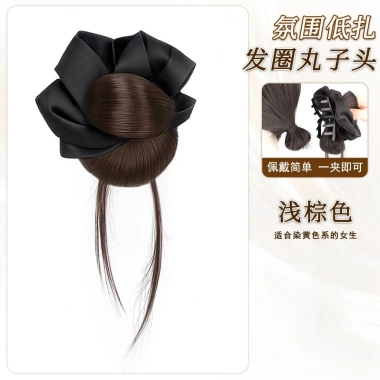 Đầu tóc giả kẹp lông tơ không khí tự nhiên Hoabud - Tiện lợi làm đẹp, chỉ 65k