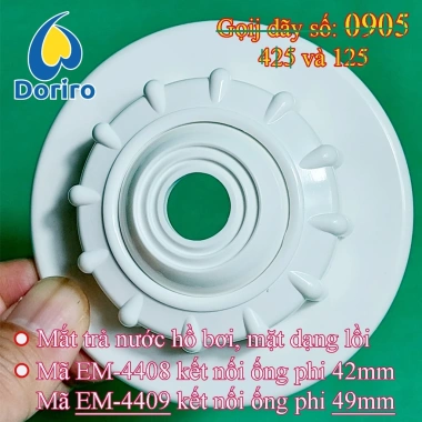 Đầu trả nước hồ bơi Emaux-4.408 mặt lồi 90mm, kết nối ống fi 42mm - 128.000₫ 6 Đầu trả nước hồ bơi Emaux-4.408 mặt lồi 90mm, kết nối ống fi 42mm - 128.000₫ 6