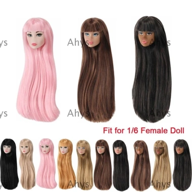 Đầu trang điểm thực hành AHYS 29-32cm tóc dài trắng Tan Skin - Đầu búp bê BJD 11.5 inch, giá ưu đãi 74.800đ