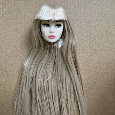 Đầu trang điểm thực hành AHYS 29-32cm tóc dài trắng Tan Skin - Đầu búp bê BJD 11.5 inch, giá ưu đãi 74.800đ