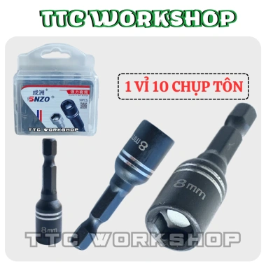 Đầu vít tôn SNZO 8mm nam châm chống trượt, chống ăn mòn, chuôi lục giác - 42.000đ