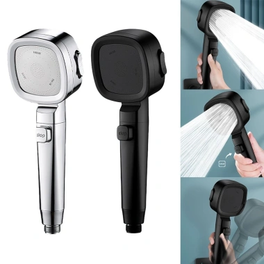 Đầu vòi hoa sen áp suất cao 3 chế độ, nút bật tắt - Giá 96.059đ 5