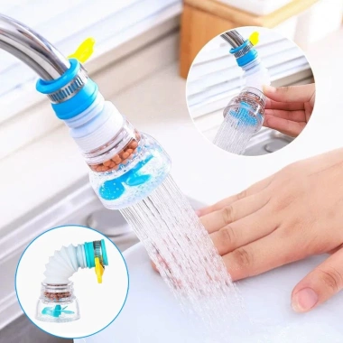 Đầu vòi lọc nước tăng áp 360 độ bắn tung toé - Kéo dài vòi rửa chén, tăng áp lực nước 10.300 VND