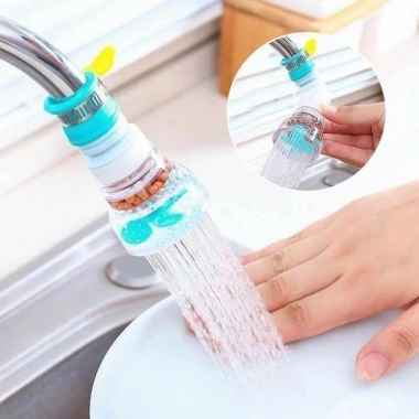 Đầu vòi lọc nước tăng áp 360 độ bắn tung toé - Kéo dài vòi rửa chén, tăng áp lực nước 10.300 VND