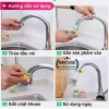 Đầu vòi lọc nước tăng áp 360 độ bắn tung toé - Kéo dài vòi rửa chén, tăng áp lực nước 10.300 VND 4